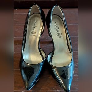 East 5th Glossy Black Heels